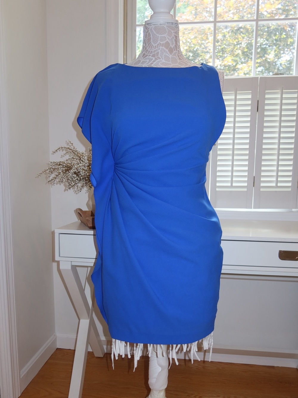 Royal Blue Ruched Cocktail Dress